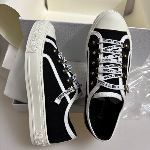 NEW Christian Dior Walk'n'Dior Sneakers (EU 38) - Navy Dior Oblique Embroidery - Picture 2 of 5
